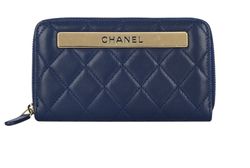 Quilted Wallet, Leather, Navy, 22771906(2017), B/DB/AC